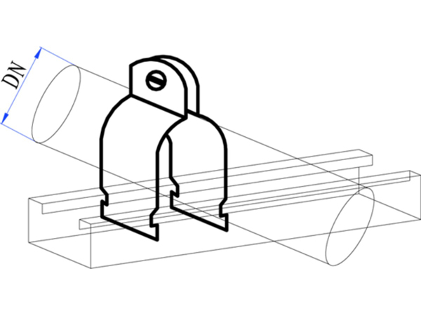 Double plate type pipe clamp